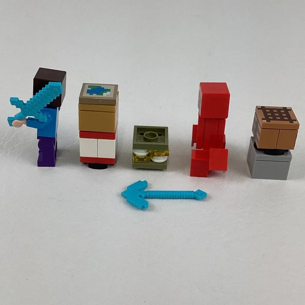 Lego Minecraft Exploding Creeper Steve Video Game Figures Set Toy Lot Parts